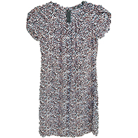 Silk Print Short Sleeves Dress